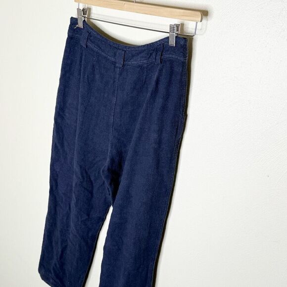 Free People Navy Blue Linen Blend Ankle Pants - Women’s US 6 - Picture 6 of 10